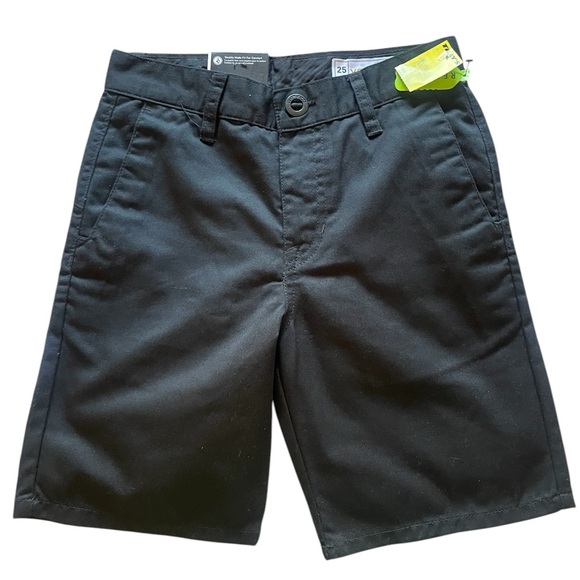 Volcom NWT Youth 25 True To This Black Shorts - Picture 1 of 7